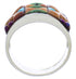 Multicolor Turquoise Sterling Silver Ring Size 8-3/4 VX36260